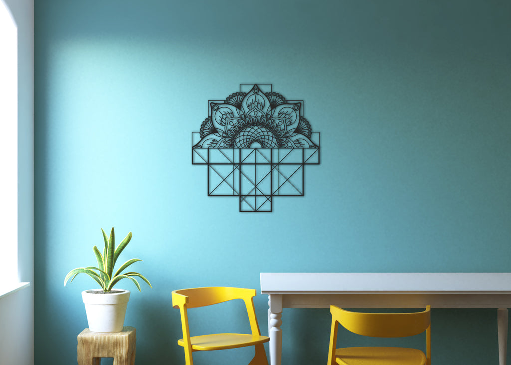 Mandala  | Figura geométrica | Decoración pared | Hecha en madera