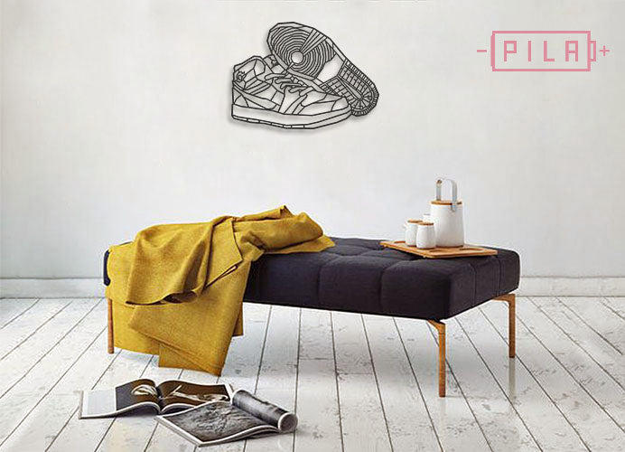 Deportivas | Figura geométrica | Decoración pared | Hecha en madera