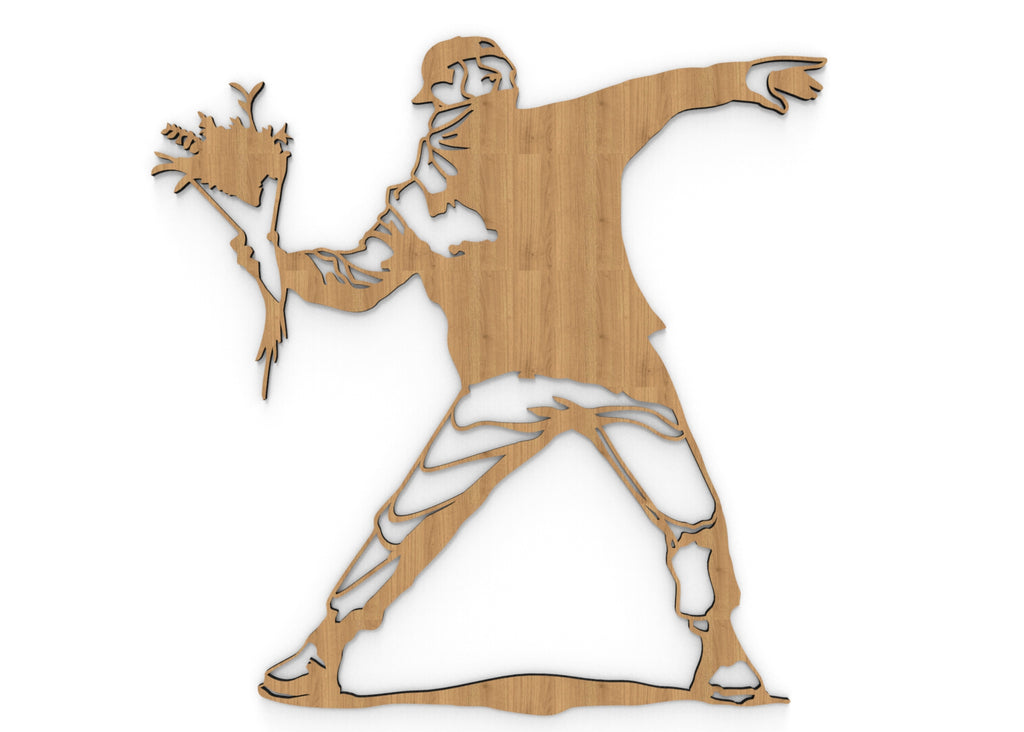 Arte callejero | Figura geométrica | Decoración pared | Hecha en madera