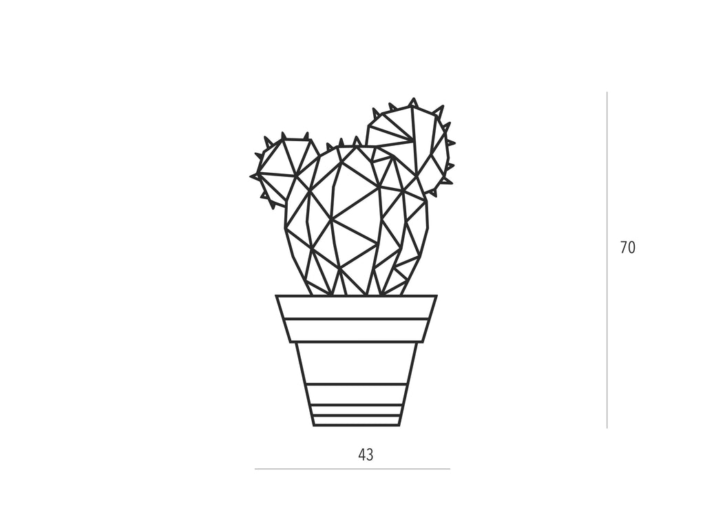 Cactus | Figura geométrica | Decoración pared | Hecha en madera