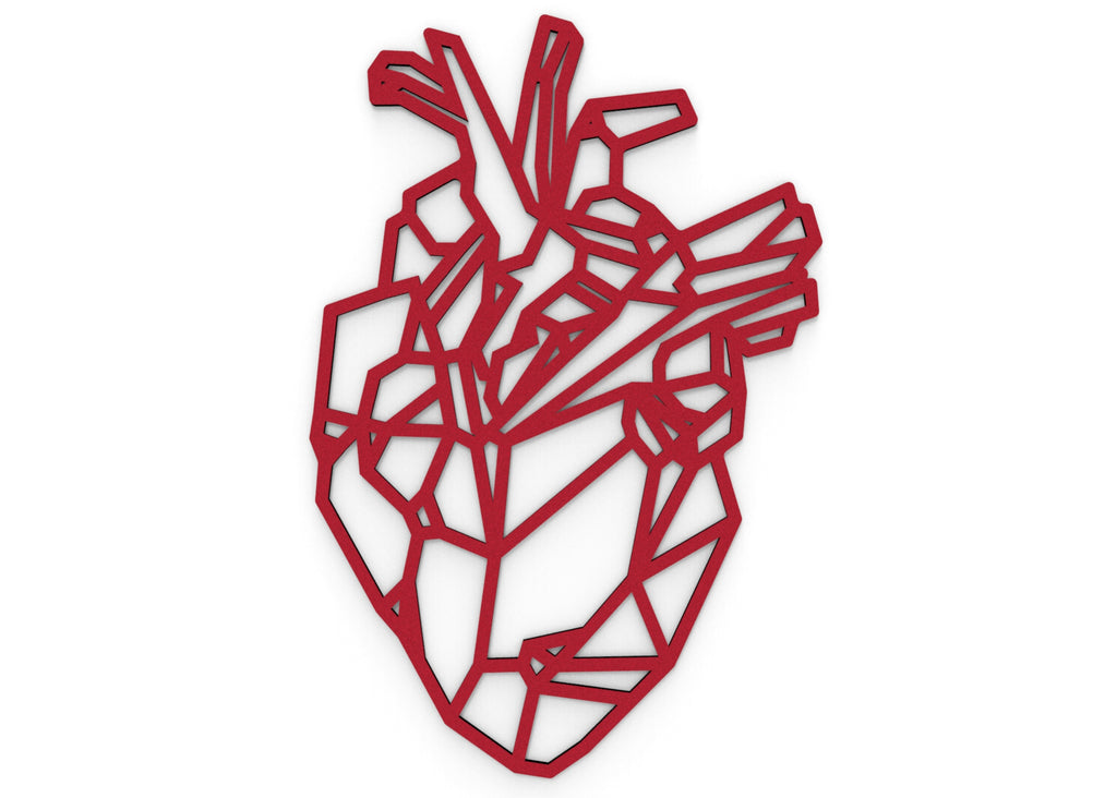 Corazón | Figura geométrica | Decoración pared | Hecha en madera