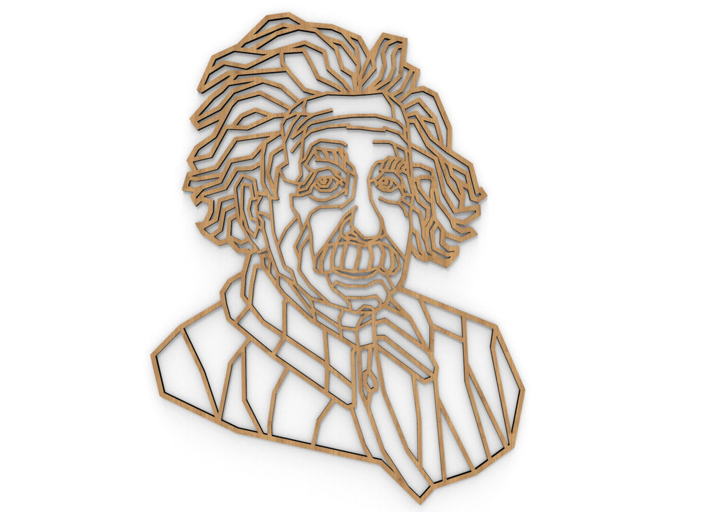 Einstein | Figura geométrica | Decoración pared | Hecha en madera