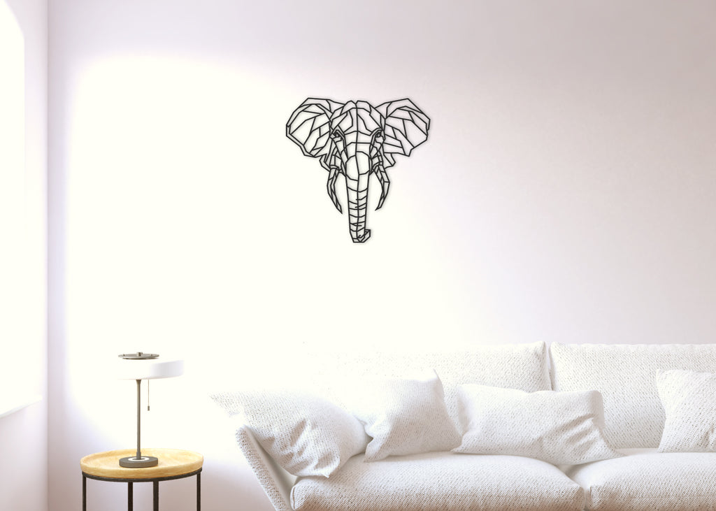 Elefante | Figura geométrica | Decoración pared | Hecha en madera