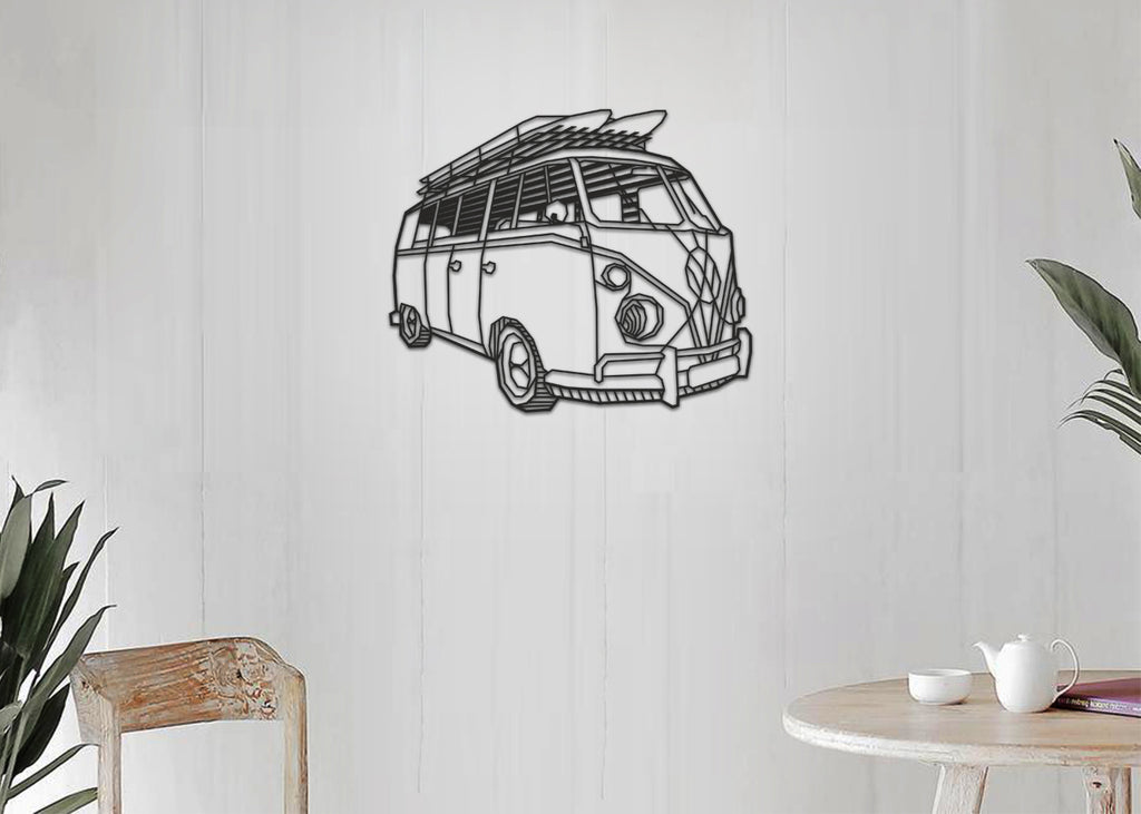 VAN T1 Surf | Figura geométrica | Decoración pared | Hecha en madera