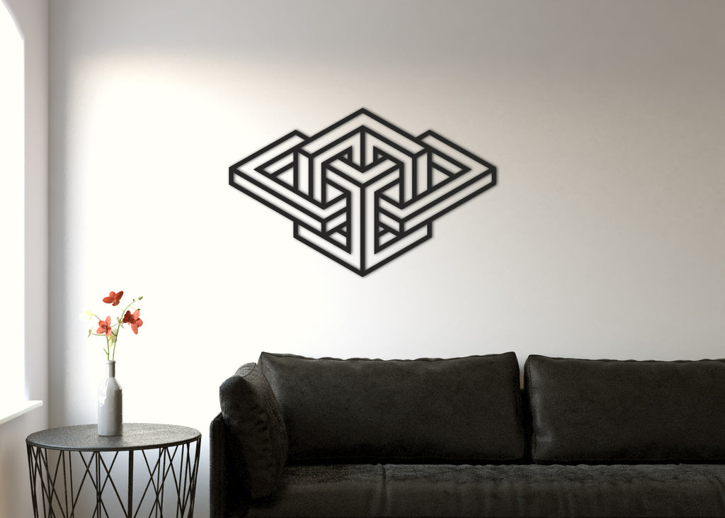 Infinito Grande  | Figura geométrica | Decoración pared | Hecha en madera