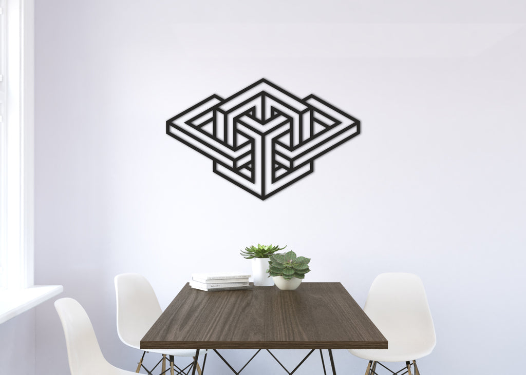 Infinito Grande  | Figura geométrica | Decoración pared | Hecha en madera