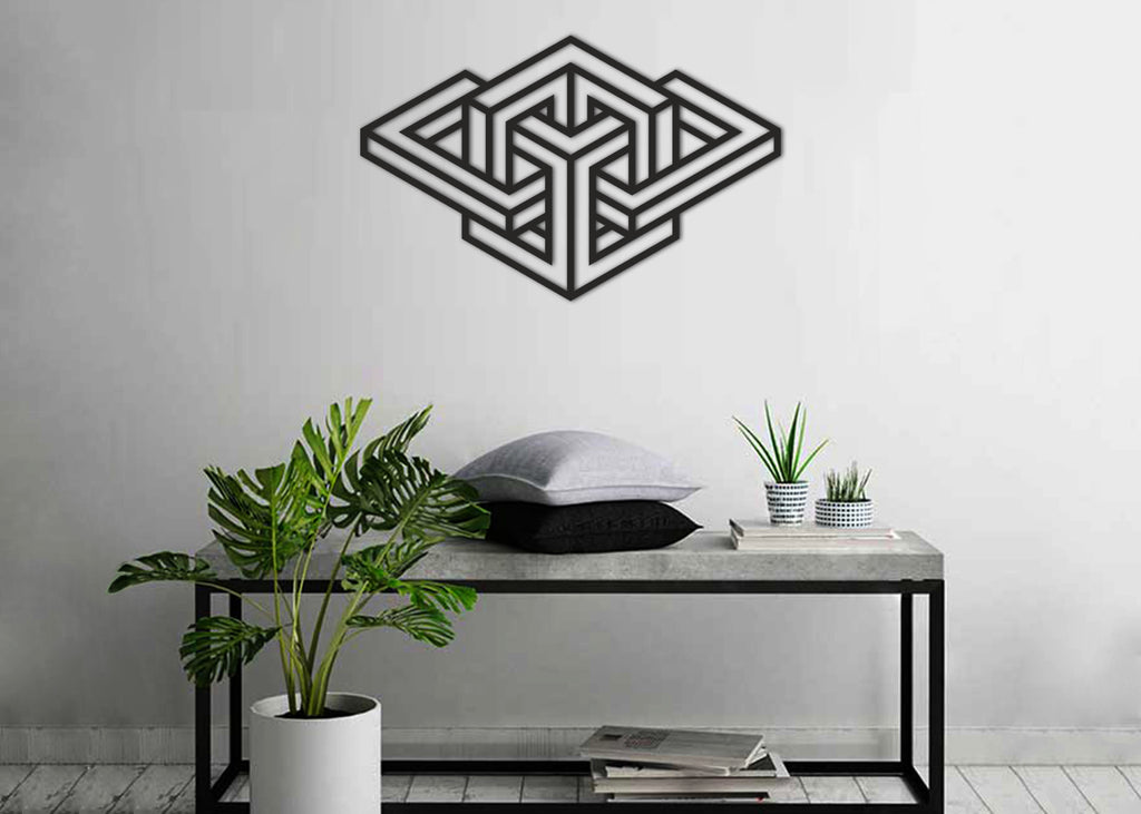 Infinito Grande  | Figura geométrica | Decoración pared | Hecha en madera