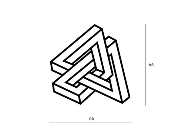 Infinito II  | Figura geométrica | Decoración pared | Hecha en madera
