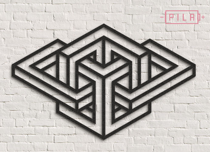 Infinito Grande  | Figura geométrica | Decoración pared | Hecha en madera