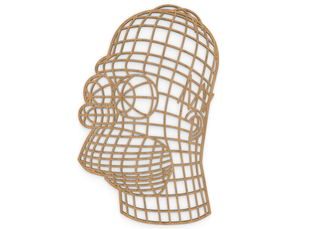 Homer | Figura geométrica | Decoración pared | Hecha en madera