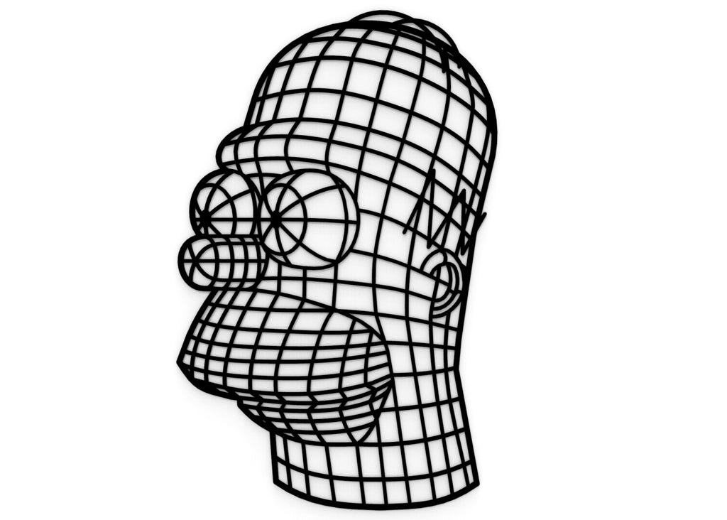 Homer | Figura geométrica | Decoración pared | Hecha en madera