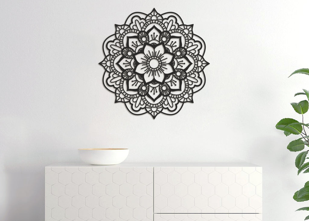 Mandala Tibet  | Figura geométrica | Decoración pared | Hecha en madera