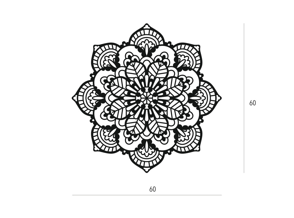 Mandala India  | Figura geométrica | Decoración pared | Hecha en madera