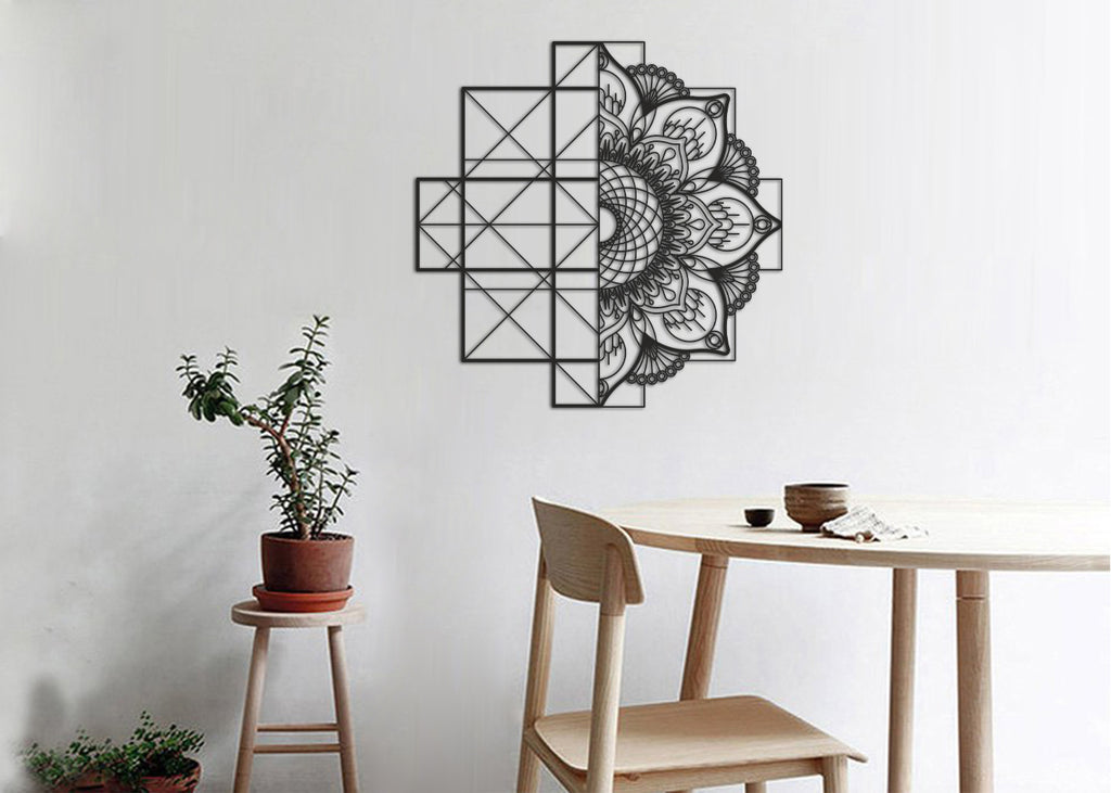 Mandala  | Figura geométrica | Decoración pared | Hecha en madera