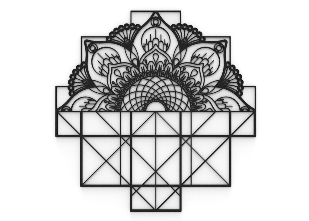 Mandala  | Figura geométrica | Decoración pared | Hecha en madera