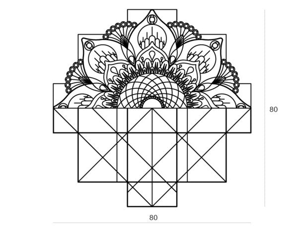 Mandala  | Figura geométrica | Decoración pared | Hecha en madera