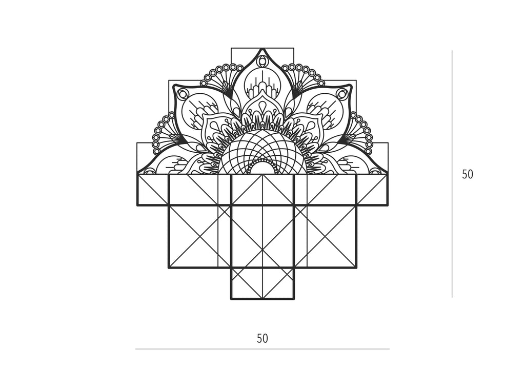 Mandala  | Figura geométrica | Decoración pared | Hecha en madera