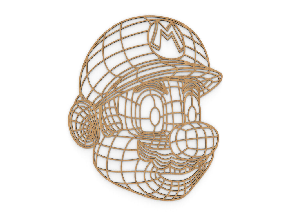 Mario | Figura geométrica | Decoración pared | Hecha en madera