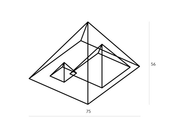 Pirámides | Figura geométrica | Decoración pared | Hecha en madera