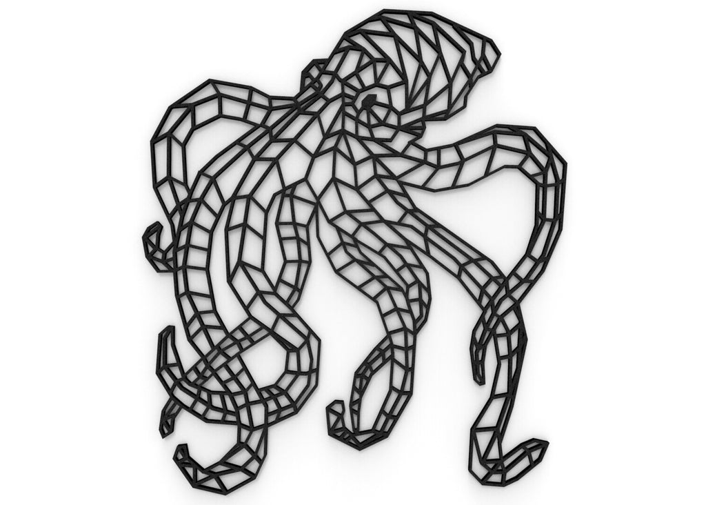 Pulpo | Figura geométrica | Decoración pared | Hecha en madera