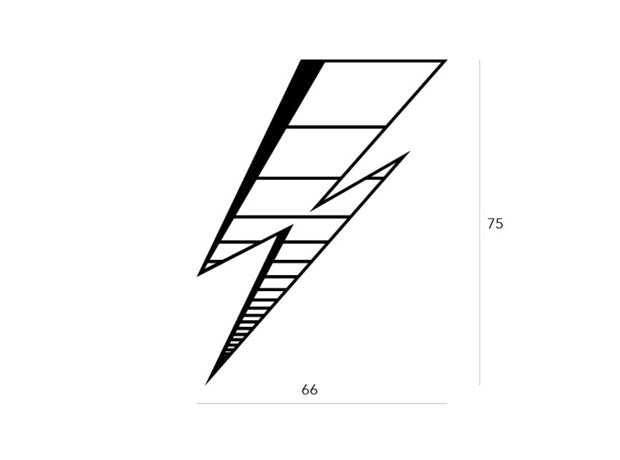 Rayo | Figura geométrica | Decoración pared | Hecha en madera