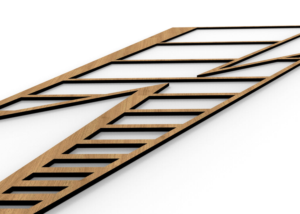 Rayo | Figura geométrica | Decoración pared | Hecha en madera