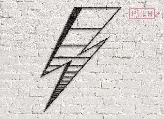 Rayo | Figura geométrica | Decoración pared | Hecha en madera