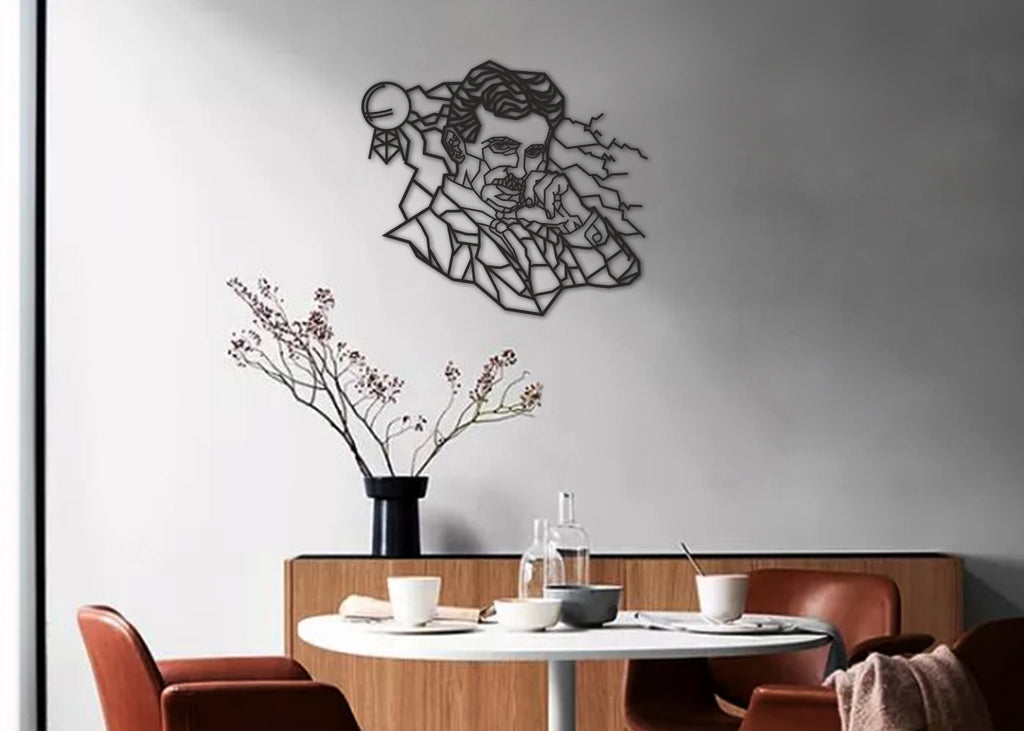Tesla | Figura geométrica | Decoración pared | Hecha en madera