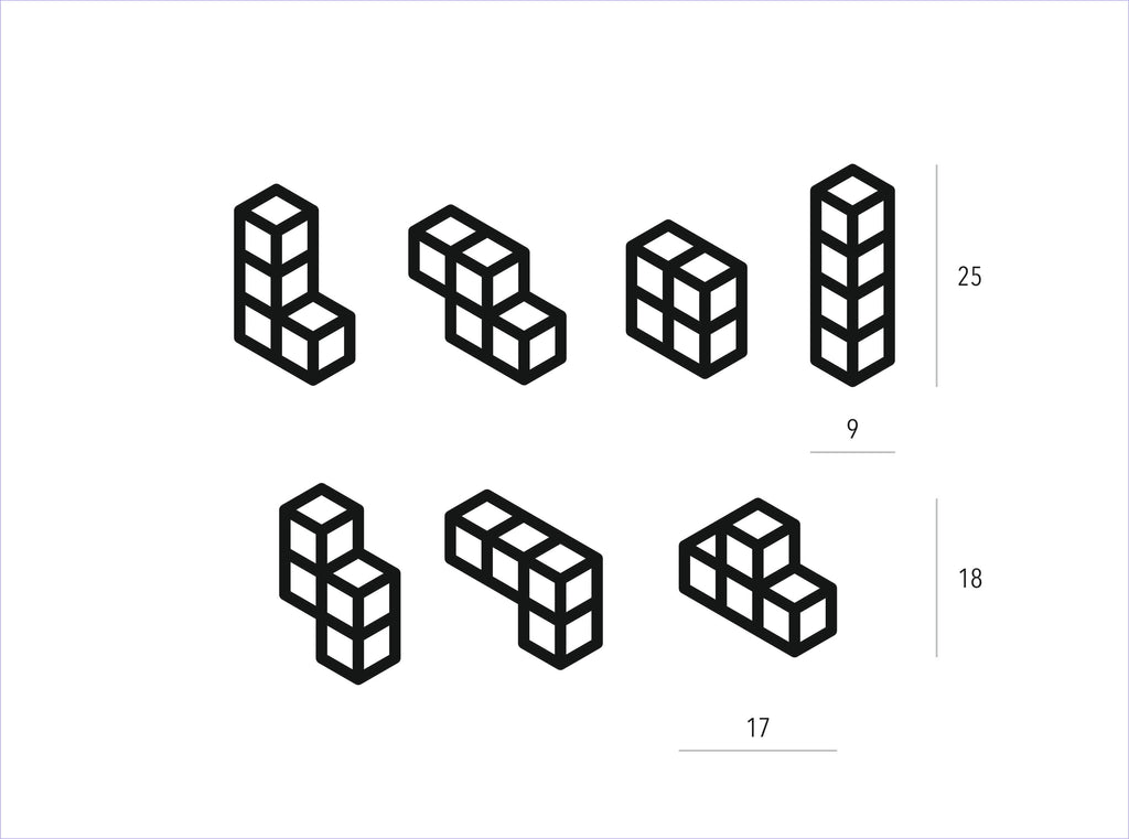 Tetris | Figura geométrica | Decoración pared | Hecha en madera